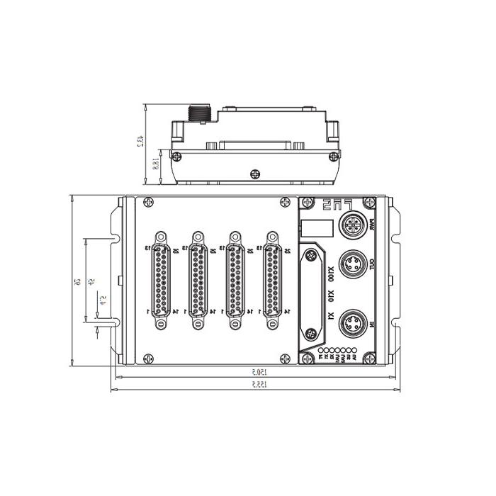 Modbus-RTU协议，IP20, 64DI/DO自适应配置，NPN， D-Sub接口，远程模块，009M91