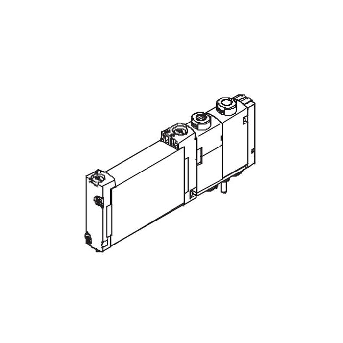 Plate valve G1/4, 2x two-position three-way valve, external pilot air source, gas reset, valve width 18 mm, FAS-B18-T32U-AZ, 8180211140