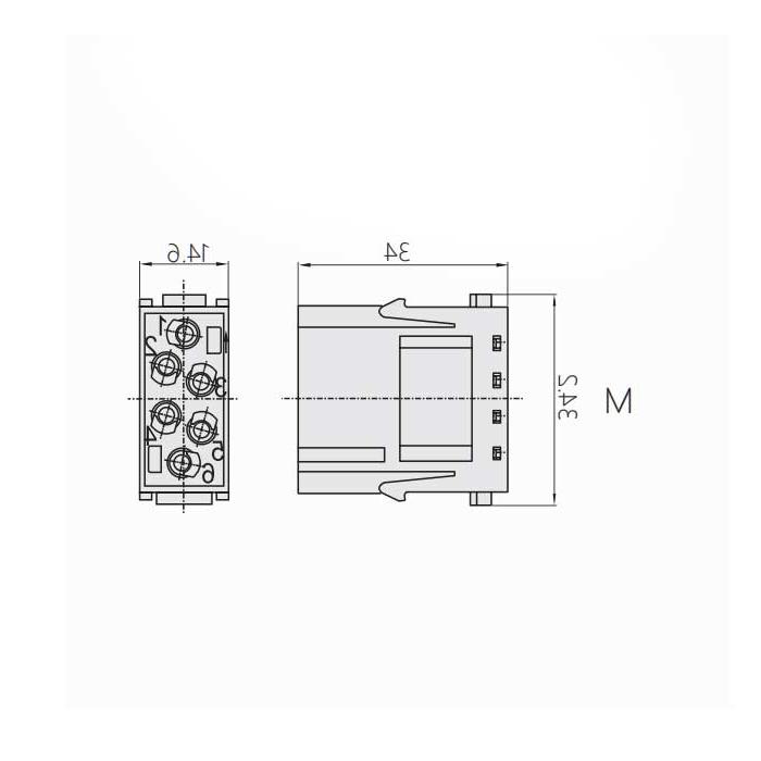 HM module, public connector, HM-005-MS, 09140052616